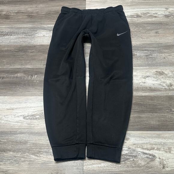 Nike Therma Fit Black Mens XL Mini Swoosh Fleece Lined Jogger‎ Training Pants - Picture 1 of 12